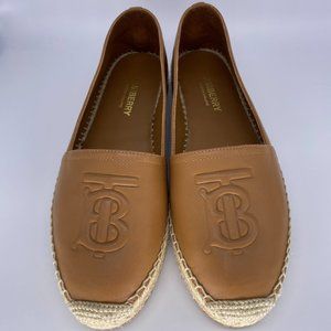 Burberry TB embossed Tabitha Espadrille - Camel - 36 1/2